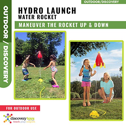 Hydro Launch Rockets Discovery Toys Hydro Launch Water Rocket Outdoor Sprinkler Toy for Kids ...